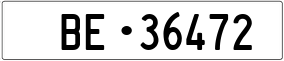 Trailer License Plate